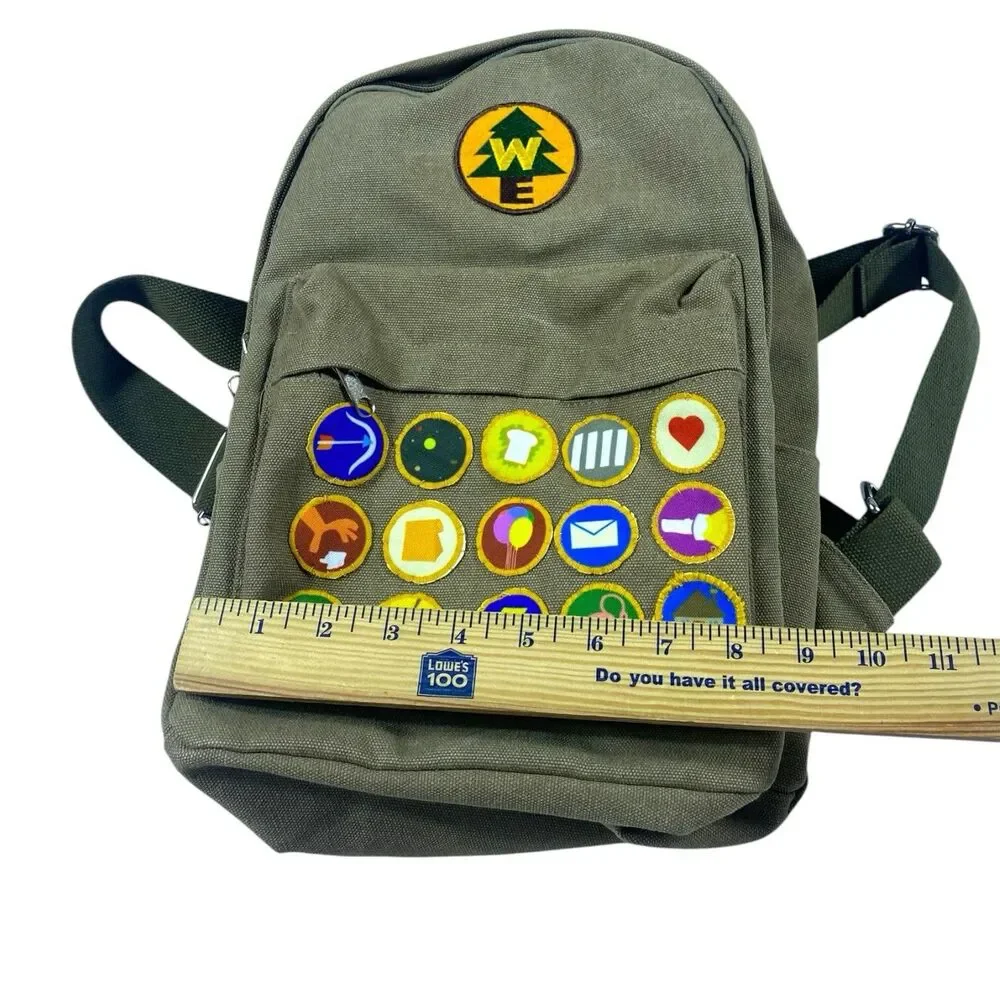 Disney Pixar Up Wilderness‎ Explorer Canvas Slouch SM Backpack Soft 13” Patches